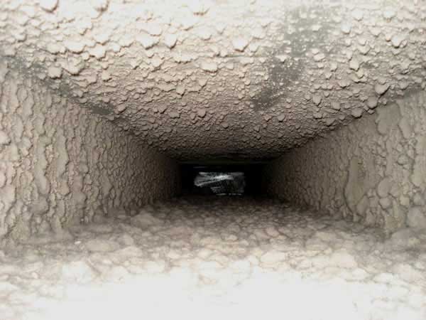 residential air duct that is dirty